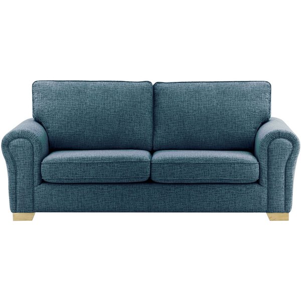 Bonna 3 Seater Sofa, teal, Leg colour: wax black