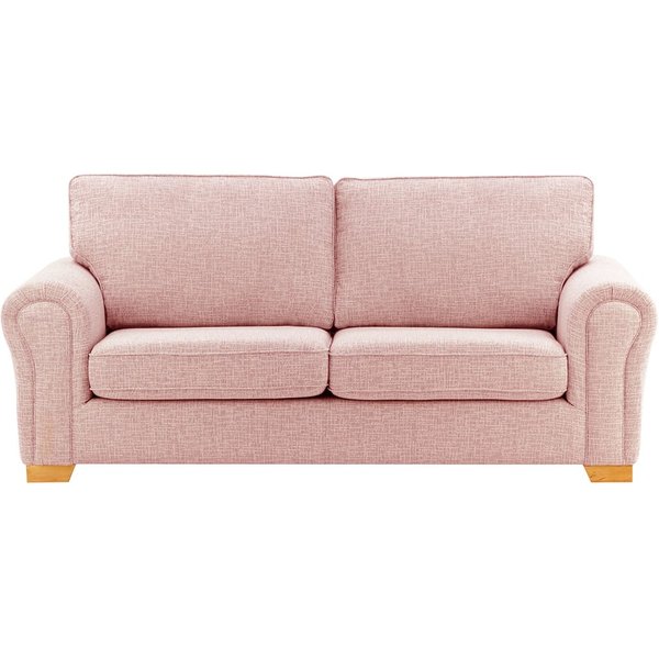 Bonna 3 Seater Sofa, blush pink, Leg colour: aveo