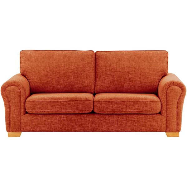Bonna 3 Seater Sofa, burnt orange, Leg colour: aveo