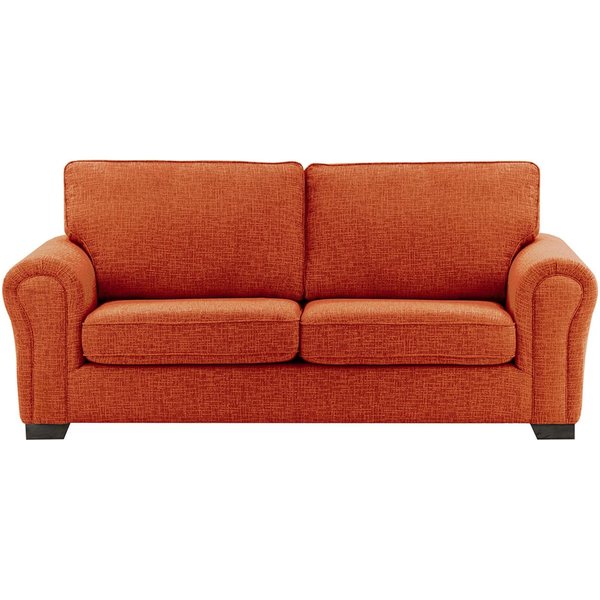 Bonna 3 Seater Sofa, burnt orange, Leg colour: black
