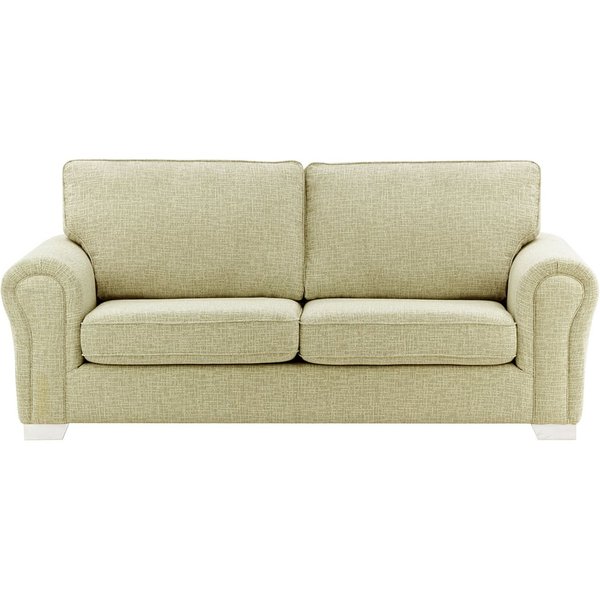 Bonna 3 Seater Sofa, taupe, Leg colour: white