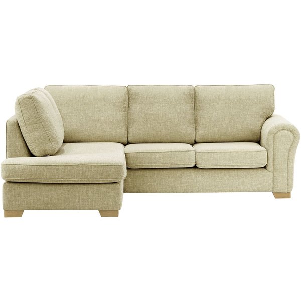 Bonna Left Hand Corner Sofa, taupe, Leg colour: wax black
