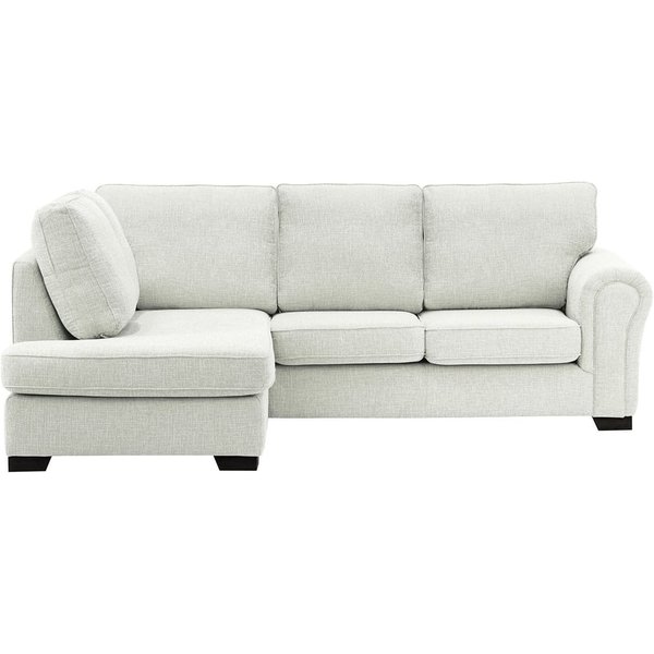 Bonna Left Hand Corner Sofa, chalk, Leg colour: black