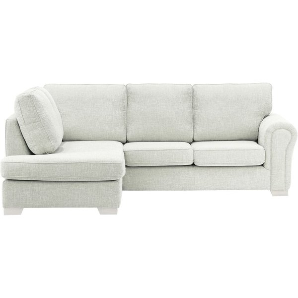 Bonna Left Hand Corner Sofa, chalk, Leg colour: white