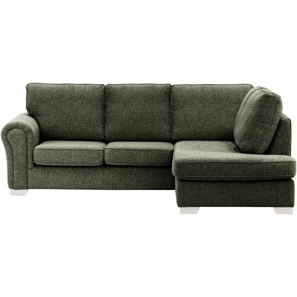 Bonna Right Hand Corner Sofa, mid grey, Leg colour: white