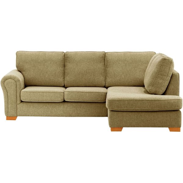 Bonna Right Hand Corner Sofa, brown, Leg colour: aveo