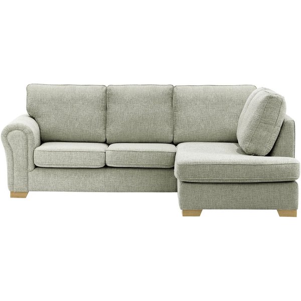 Bonna Right Hand Corner Sofa, grey, Leg colour: wax black