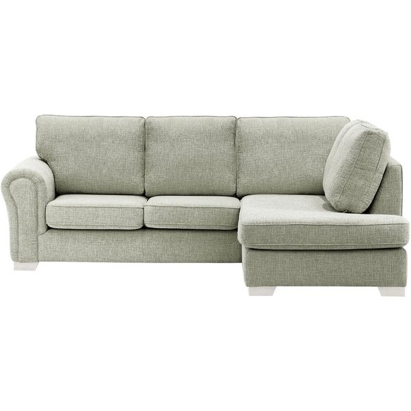 Bonna Right Hand Corner Sofa, grey, Leg colour: white