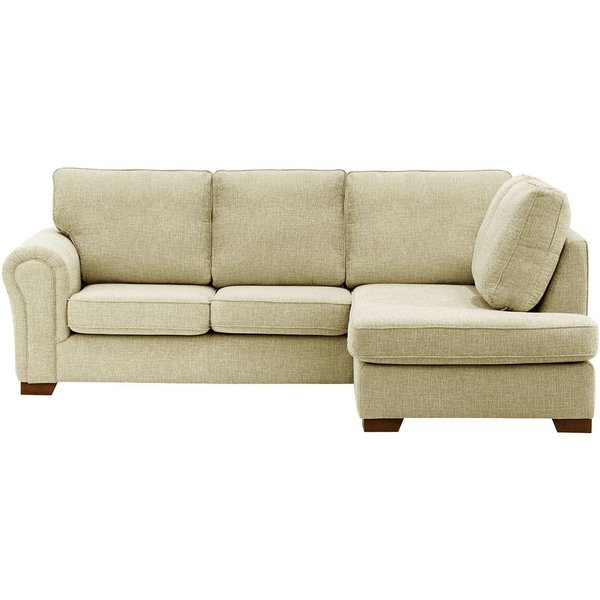 Bonna Right Hand Corner Sofa, taupe, Leg colour: dark oak