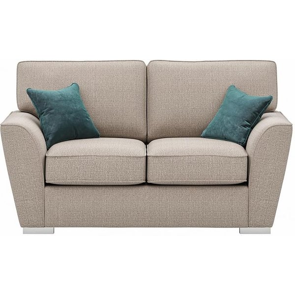 Majestic 2 Seater Sofa with Fitted Back Cushions, beige/azure