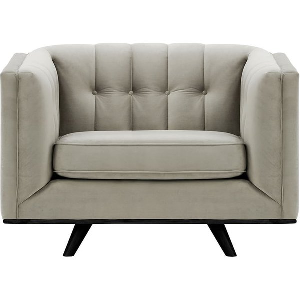 Vicenza Armchair, silver, Leg colour: black