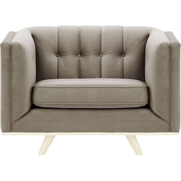 Vicenza Armchair, grey, Leg colour: white