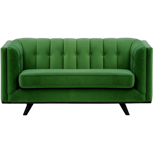 Vicenza 2-Seater Sofa, dark green, Leg colour: black