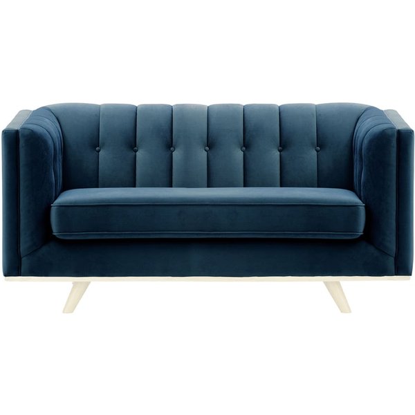 Vicenza 2-Seater Sofa, blue, Leg colour: white