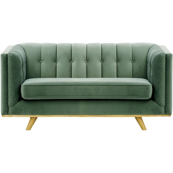 Vicenza 2-Seater Sofa, dirty blue, Leg colour: like oak