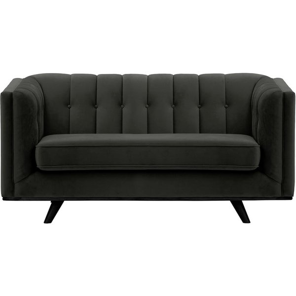 Vicenza 2-Seater Sofa, black, Leg colour: black