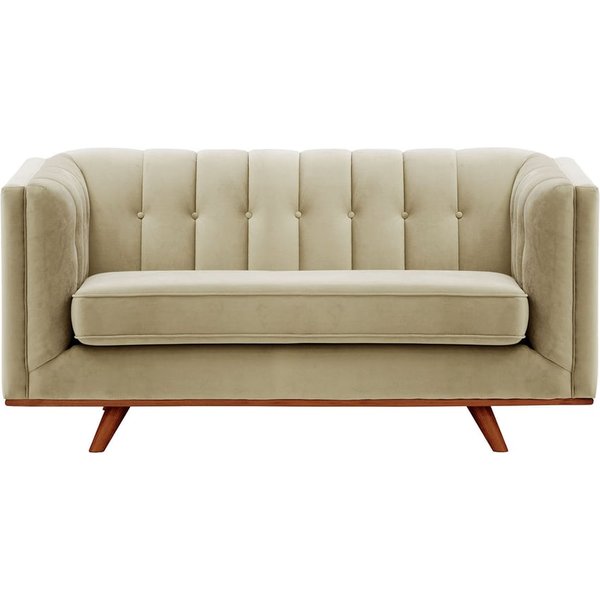 Vicenza 2-Seater Sofa, mink, Leg colour: aveo