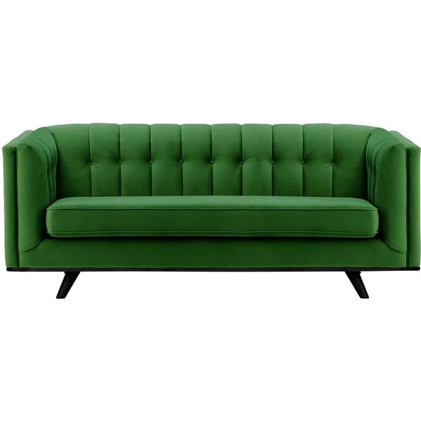 Vicenza 3-Seater Sofa, dark green, Leg colour: black