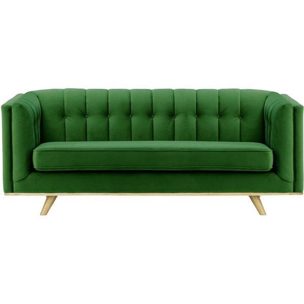 Vicenza 3-Seater Sofa, dark green, Leg colour: wax black