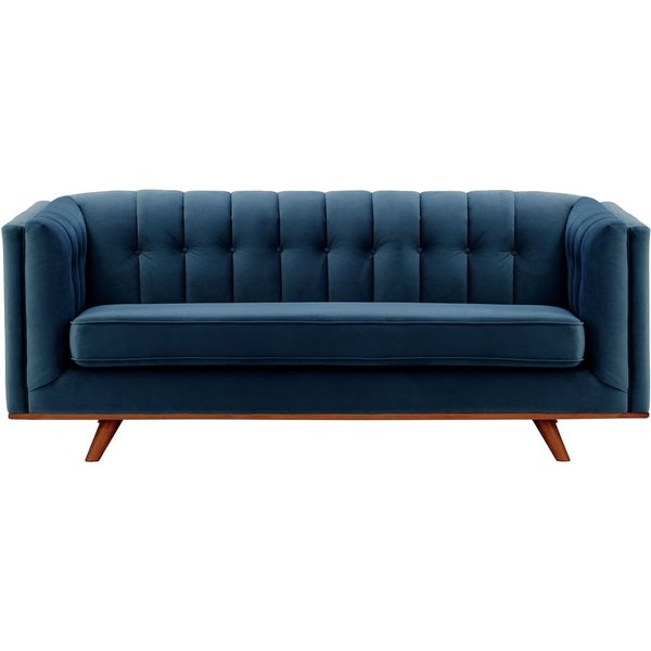 Vicenza 3-Seater Sofa, blue, Leg colour: aveo