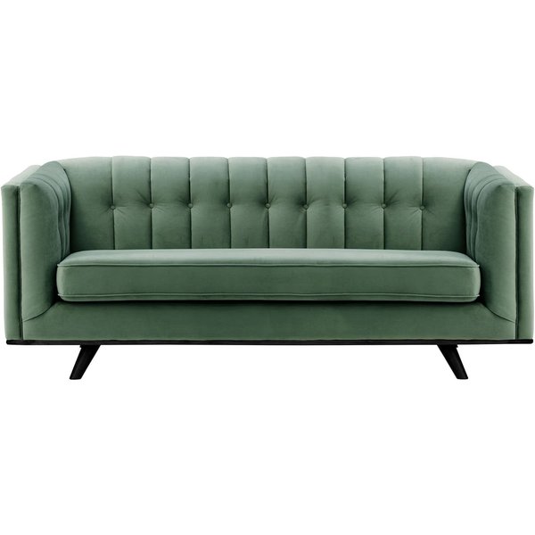 Vicenza 3-Seater Sofa, dirty blue, Leg colour: black