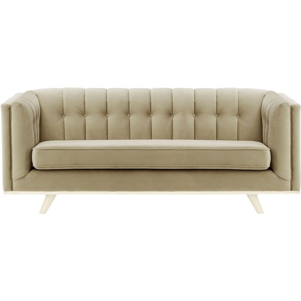 Vicenza 3-Seater Sofa, mink, Leg colour: white