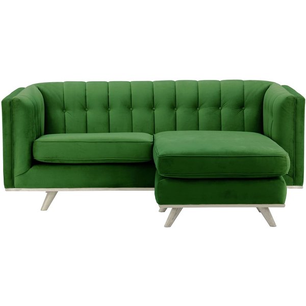 Vicenza Universal Corner Sofa, dark green, Leg colour: white