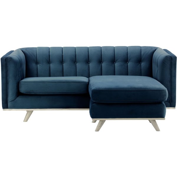 Vicenza Universal Corner Sofa, blue, Leg colour: white