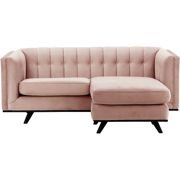 Vicenza Universal Corner Sofa, lilac, Leg colour: black