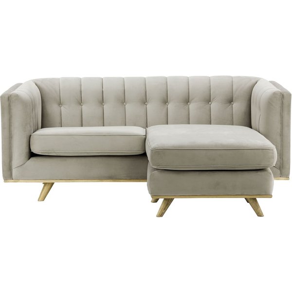 Vicenza Universal Corner Sofa, silver, Leg colour: wax black