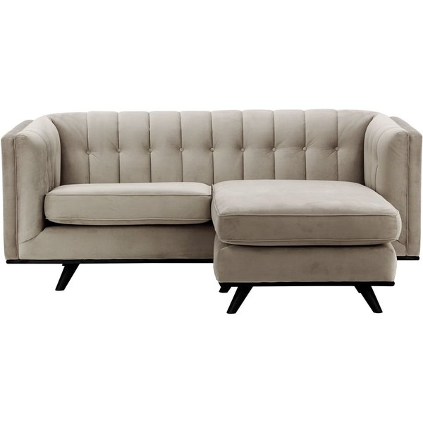 Vicenza Universal Corner Sofa, grey, Leg colour: black