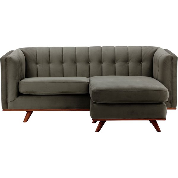 Vicenza Universal Corner Sofa, graphite, Leg colour: aveo