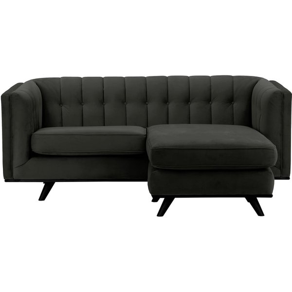 Vicenza Universal Corner Sofa, black, Leg colour: black