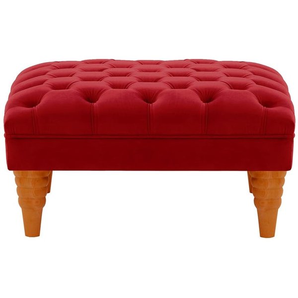 Chester Max Footstool, dark red, Leg colour: aveo