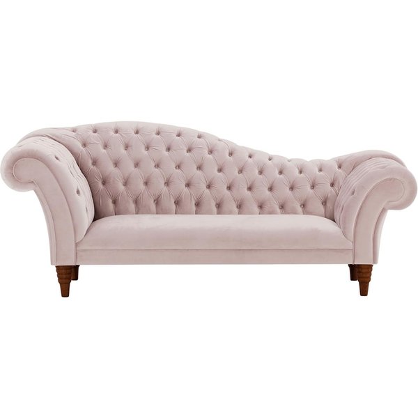 Chester Chaise Lounge Sofa, lilac, Leg colour: dark oak
