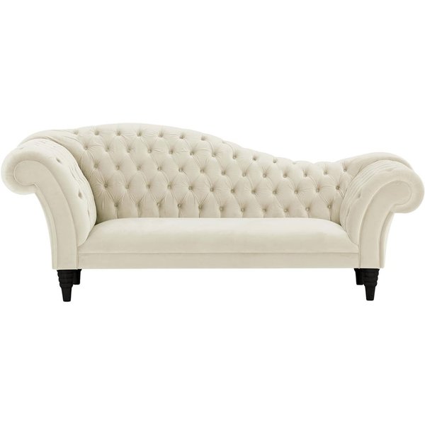 Chester Chaise Lounge Sofa, light beige, Leg colour: black