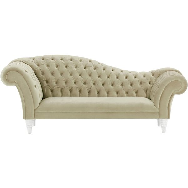 Chester Chaise Lounge Sofa, mink, Leg colour: white