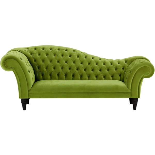 Chester Chaise Lounge Sofa, olive green, Leg colour: black