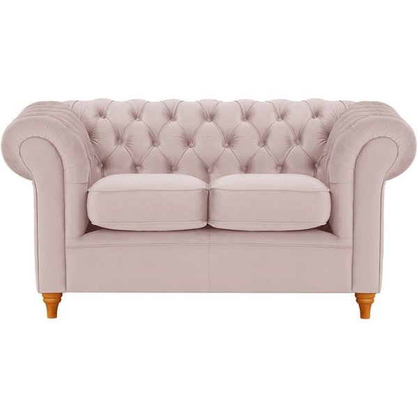 Chesterfield 2 Seater Sofa, lilac, Leg colour: aveo