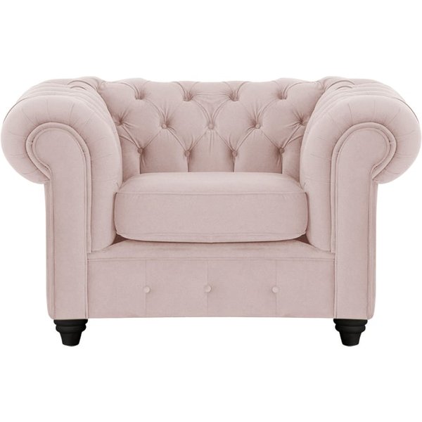 Chesterfield Max Armchair, lilac, Leg colour: black