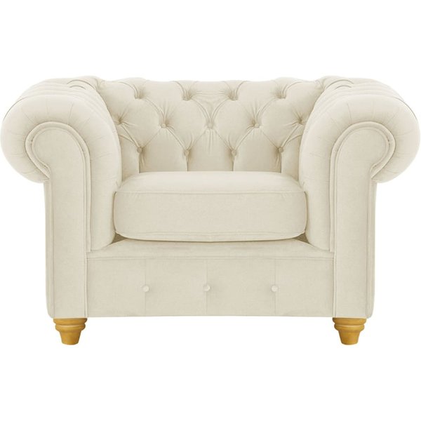 Chesterfield Max Armchair, light beige, Leg colour: like oak