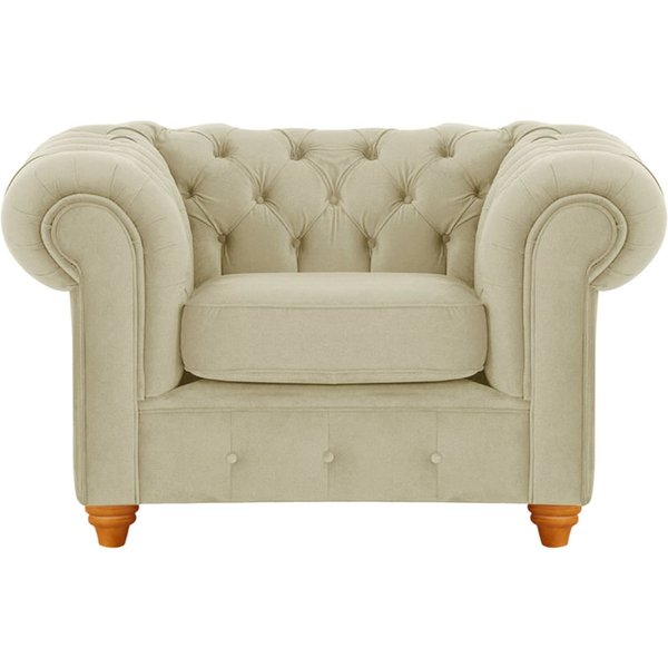 Chesterfield Max Armchair, mink, Leg colour: aveo