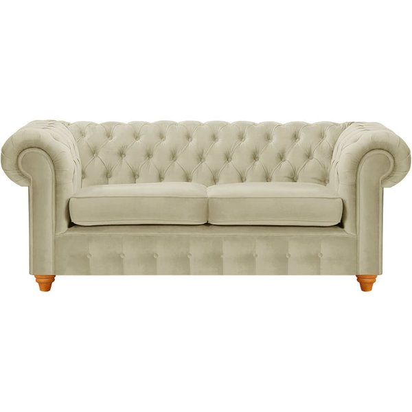 Chesterfield Max 2 Seater Sofa, mink, Leg colour: aveo