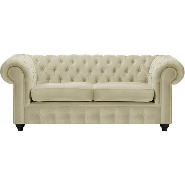 Chesterfield Max 2 Seater Sofa, mink, Leg colour: black