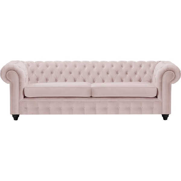 Chesterfield Max 3 Seater Sofa, lilac, Leg colour: black
