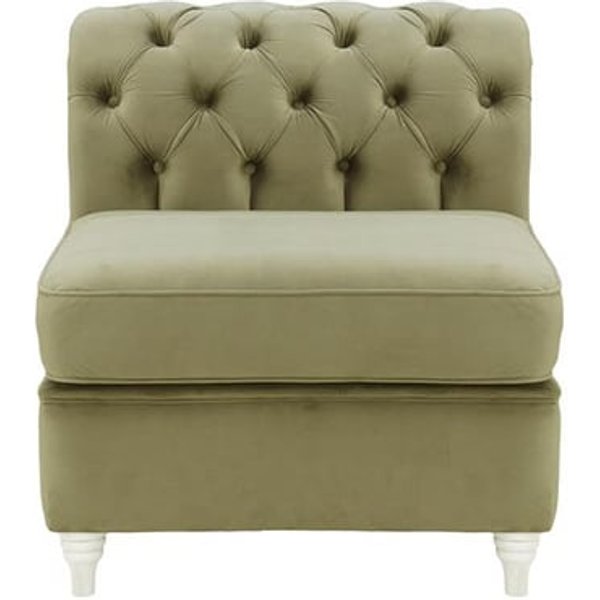 Chesterfield Single Modular Unit (1CP), mink, Leg colour: white