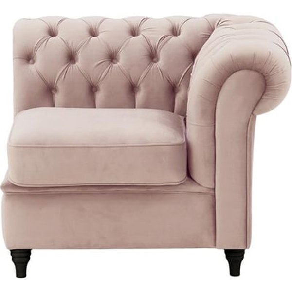 Chesterfield Single RHF Modular Unit (1R), lilac, Leg colour: black