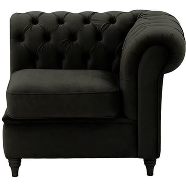 Chesterfield Single RHF Modular Unit (1R), black, Leg colour: black