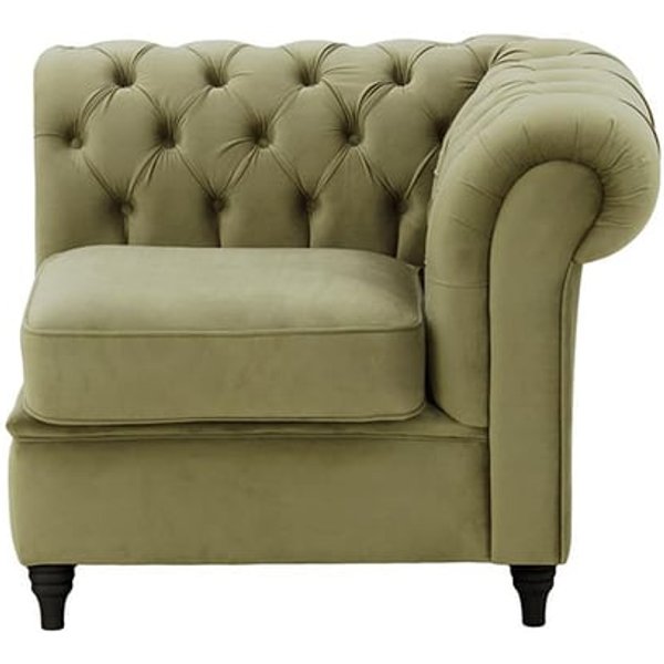 Chesterfield Single RHF Modular Unit (1R), mink, Leg colour: black