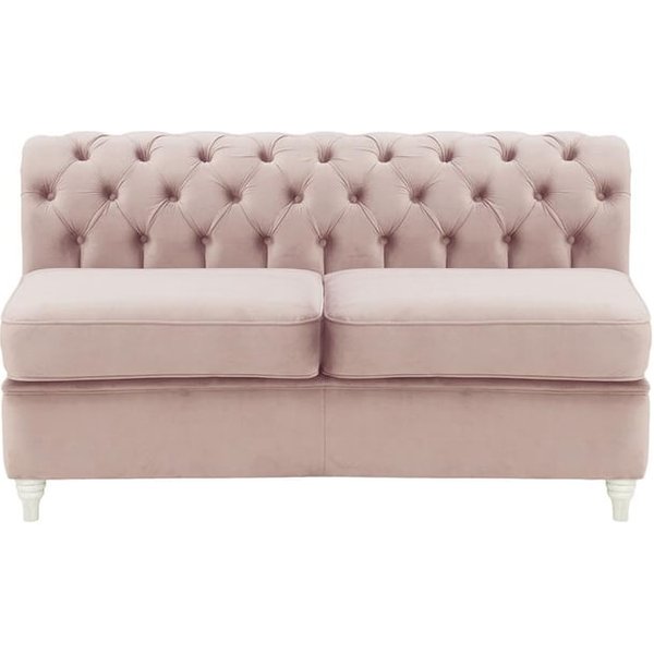 Chesterfield 2 Seater Modular Unit (2CP), lilac, Leg colour: white